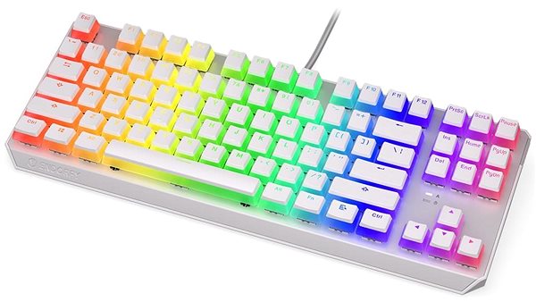 Gaming-Tastatur Endorfy Thock TKL Pudding Onyx White Blue, US Layout ...
