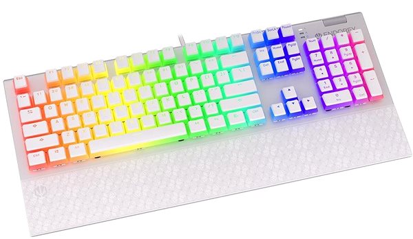 Gaming-Tastatur Endorfy Omnis Pudding Onyx White Blue, US Layout ...