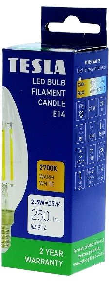LED Bulb Tesla LED Bulb Candle E14 2.5W Filament Packaging/box
