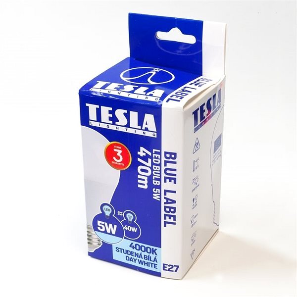 LED žiarovka Tesla LED žiarovka BULB A60 E27 5 W Obal/škatuľka