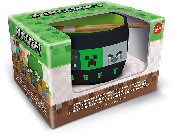 Tálka Minecraft ramen tál és evőpálcika ajándék szett ...