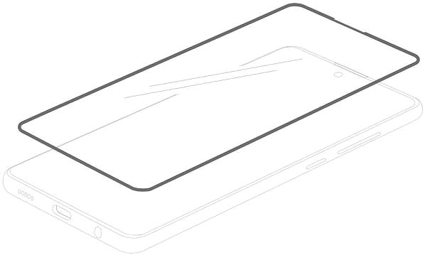 Glass Screen Protector Epico 2.5D Glass Motorola Edge 20 Lite 5G - Black Screen