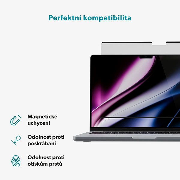 Sichtschutzfolie Epico Privacy & AntiBlue FlexiMagnetic Filter für MacBook Pro 14
