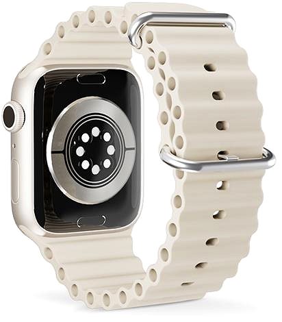 Remienok na hodinky Epico Ocean na Apple Watch 38/40/41 slonovinový ...