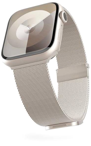 Remienok na hodinky Epico Milanese+ pre Apple Watch 38/40/41 mm – hviezdno biely ...