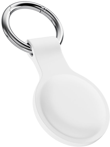 AirTag Key Ring Epico Silicone Case for AirTag (1st-2nd Gen) with Full Back Cover - White ...