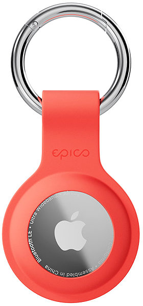 AirTag Key Ring Epico Silicone Case for AirTag (1st-2nd Gen) with Full Back Cover - Red ...