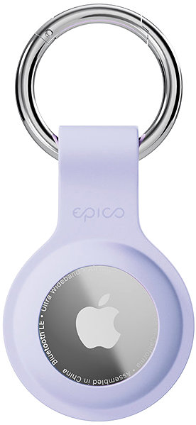 AirTag Key Ring Epico Silicone Case for AirTag (1st-2nd Gen) with Full Back Cover - Violet ...