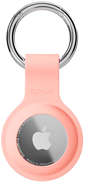AirTag Key Ring Epico Silicone Case for AirTag (1st-2nd Gen) with Full Back Cover - Pink ...