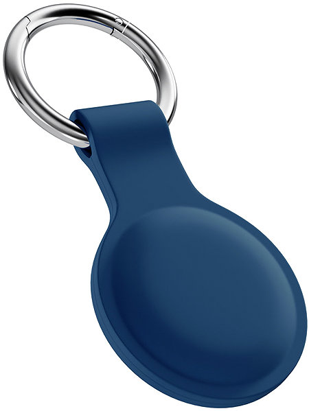 AirTag Key Ring Epico Silicone Case for AirTag (1st-2nd Gen) with Full Back Cover - Dark Blue ...