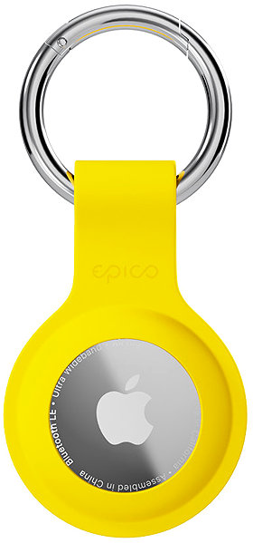 AirTag Key Ring Epico Silicone Case for AirTag (1st-2nd Gen) with Full Back Cover - Yellow ...
