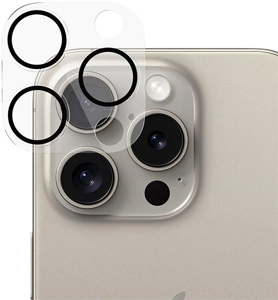 Kamera védő fólia Epico Sapphire kamera objektívvédő iPhone 15 Pro / 15 Pro Max készülékhez ...