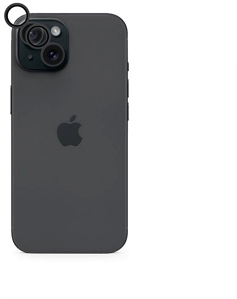 Kamera védő fólia Epico iPhone 15/15 Plus kamera védő fólia - alumínium, fekete ...