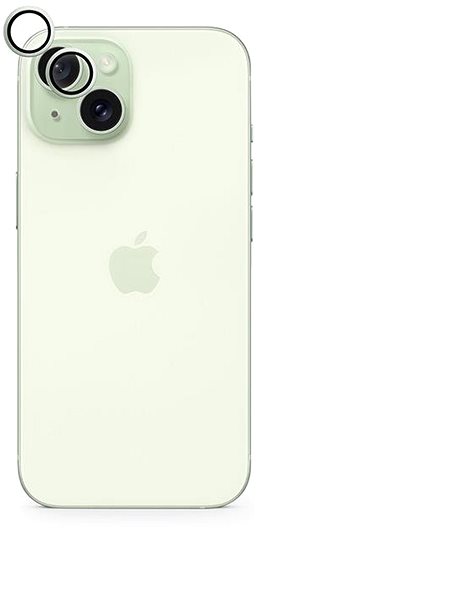 Ochranné sklo na objektív Epico hliníkové ochranné sklo na šošovky fotoaparátu pre iPhone 15/15 Plus – zelené ...