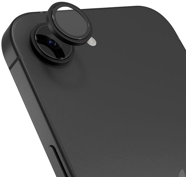 Objektivschutz Epico Aluminium Schutzglas für iPhone 16e - schwarz .