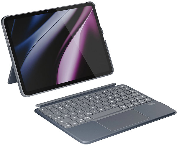Hülle für Tablet mit Tastatur Epico UltraBoard – hintergrundbeleuchtete Tastatur mit Hülle EK30 für das iPad Pro 11