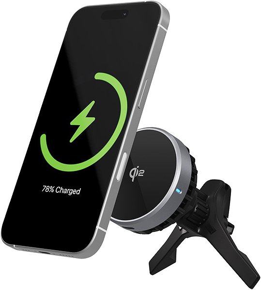 Spello ForceDrive Qi2 Cooling magnetic wireless car charger SD70 - black.