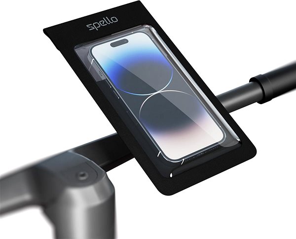 Držiak na mobil Spello by Epico vodoodolný držiak telefónu na riadidlá – čierny ...