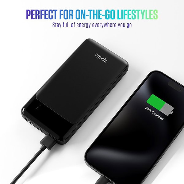 Power Bank Spello Slim PowerBank 10.000mAh, black ...
