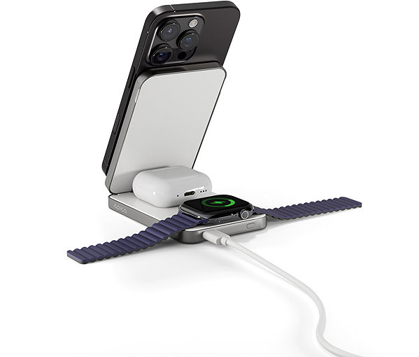 Power Bank Epico UltraBase 4in1 8000mAh Fold powerbank & wireless charging stand EF50 - white ...