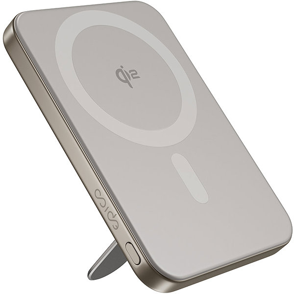 Power Bank Epico UltraPack Qi2 Stand 5000mAh aluminium Mag+ wireless powerbank EM52 - titanium ...