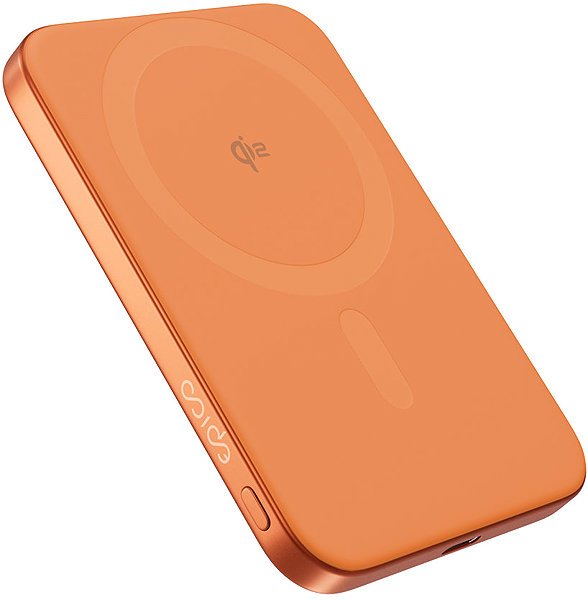 Power Bank Epico UltraPack Qi2 5000mAh Mag+ slim aluminium wireless powerbank EM51 - orange ...