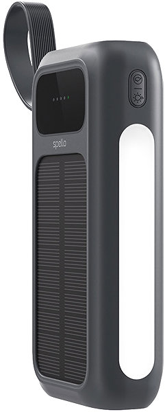 Power Bank Spello ForcePack 5in1 20000mAh Solar Power Bank with 4 Integrated Cables SP25 - Grey ...