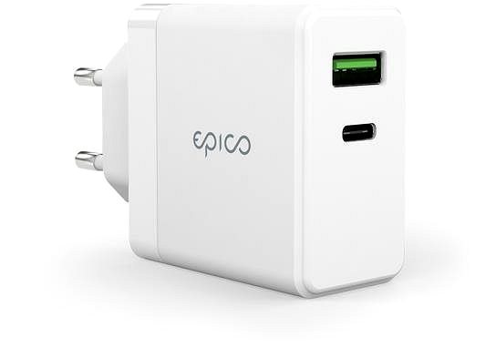 AC Adapter Epico GaN 65W Charger - White Lateral view