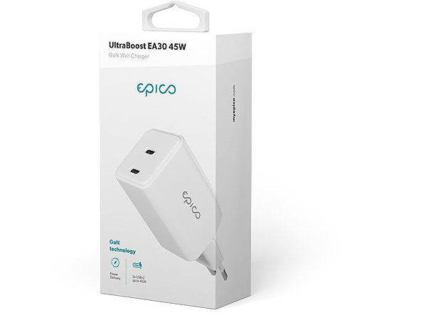 Netzladegerät Epico UltraBoost EA30 45W GaN Wall Charger - weiß ...
