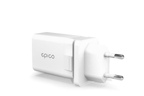 Wall Charger EPICO 20W PD Charger with Changeanle Plug (EU.UK) - White Screen