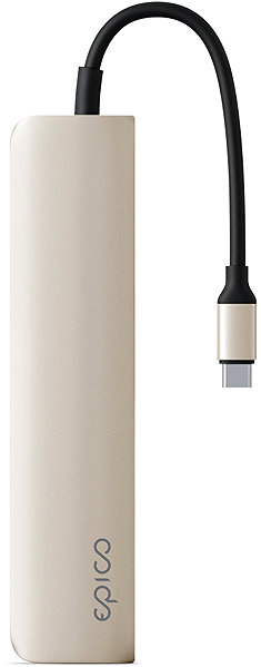 USB Hub Epico 6v1 hliníkový hub 8K s USB-C konektorem - hvězdně bílá ...