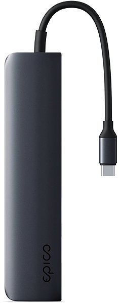USB Hub Epico 6v1 hliníkový hub 8K s USB-C konektorem - temně inkoustová ...