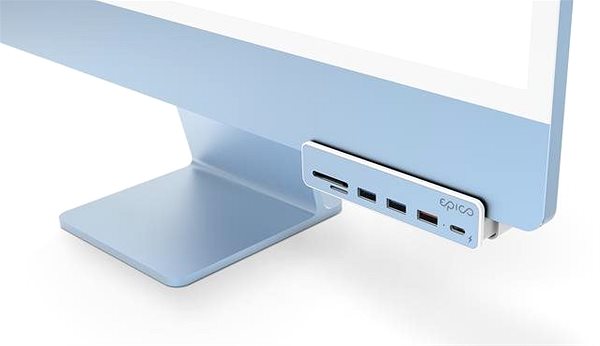 Port Replicator Epico USB-C 7-in-1 iMac Hub - White Connectivity (ports)