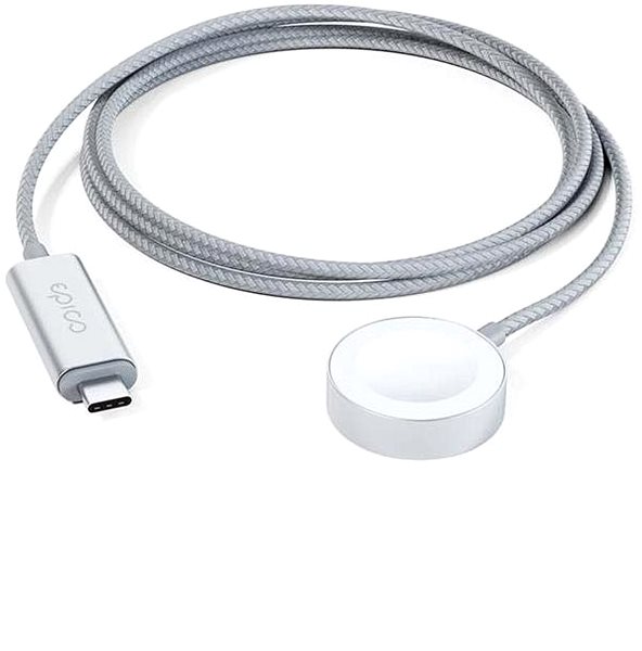 Okosóra töltő Epico Apple Watch USB-C gyorstöltő kábel - Ezüst ...