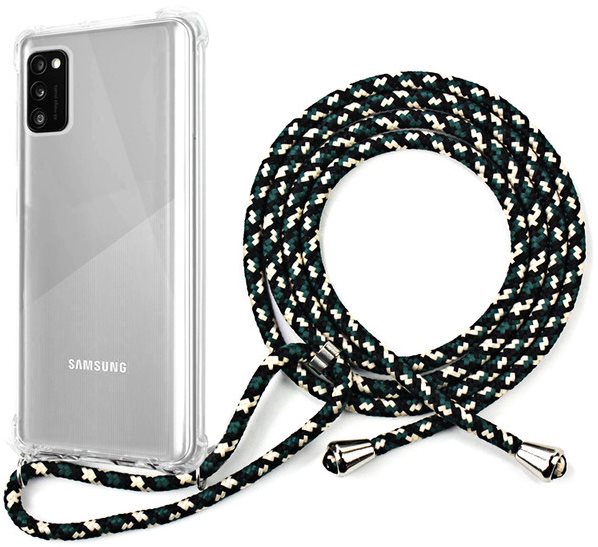 Kryt na mobil Epico Nake String Case Samsung Galaxy A41 – biela transparentná/čierno-biela ...