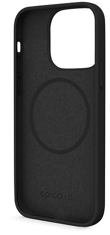 Handyhülle Epico Silikonhülle für iPhone 13 mit Unterstützung für MagSafe Befestigung - schwarz ...