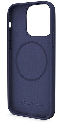 Kryt na mobil Epico Silikónový kryt na iPhone 13 s podporou uchytenia MagSafe - modrý ...