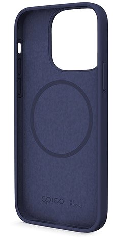 Handyhülle Epico Silikonhülle für iPhone 13 Pro Max mit Unterstützung für MagSafe Befestigung - blau ...