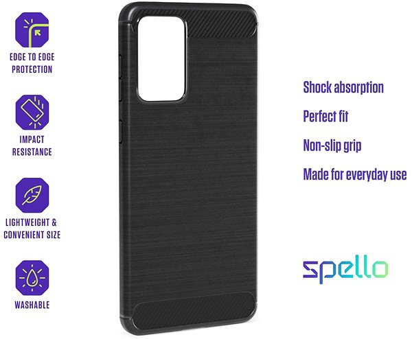 Telefon tok Spello by Epico tartós szilikon tok Samsung Galaxy A33 5G készülékhez - fekete ...