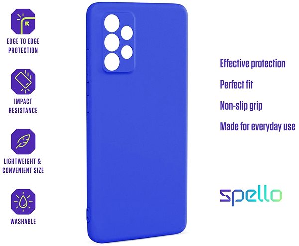 Telefon tok Spello Silk Matt Samsung Galaxy A33 5G tok - kék ...