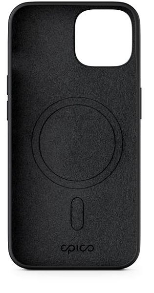 Telefon tok Epico Mag+ iPhone 15 Plus MagSafe fekete szilikon tok ...