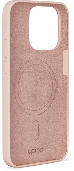 Telefon tok Epico Mag+ iPhone 15 Pro MagSafe rózsaszín szilikon tok ...