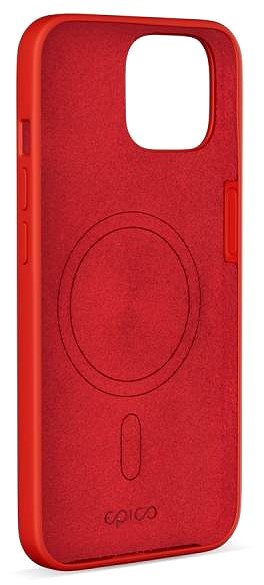 Kryt na mobil Epico Mag+ silikónový kryt na iPhone 15 s podporou MagSafe – tmavočervený ...