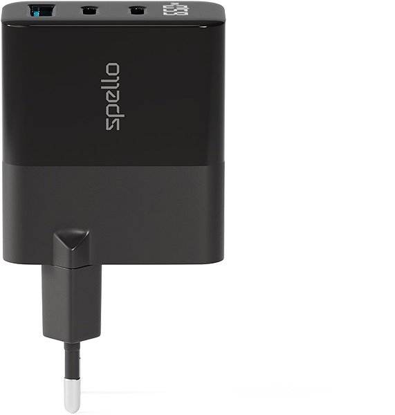 Wall Charger Spello ForceBoost Display GaN 65W power adapter SA65 - black ...
