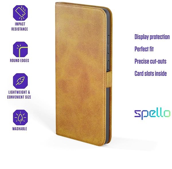 Puzdro na mobil Spello by Epico flipové puzdro pre Samsung Galaxy A13 – svetlo hnedé ...