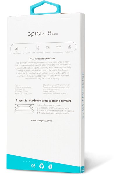 Glass Screen Protector Epico Glass for Honor 7S Packaging/box