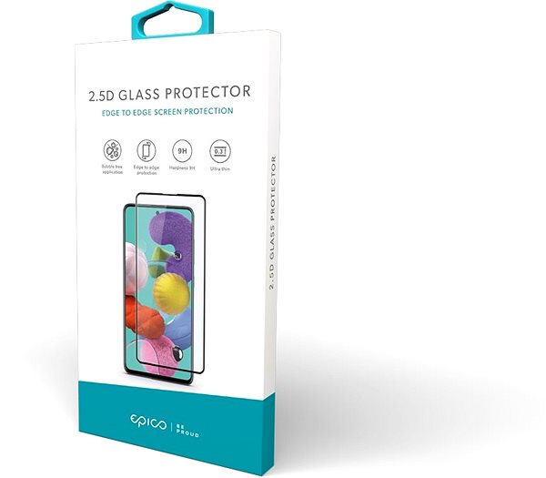 Üvegfólia Epico Glass 2.5D a Honor X7 készülékhez - fekete Csomagolás/doboz
