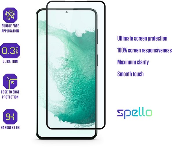 Üvegfólia Spello by Epico Samsung Galaxy S23 5G 2.5D üvegfólia ...