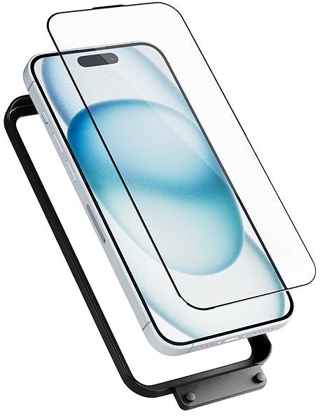 Schutzglas Epico Resolve Edge to Edge Schutzglas mit iPhone 15 Plus Einbaurahmen ...