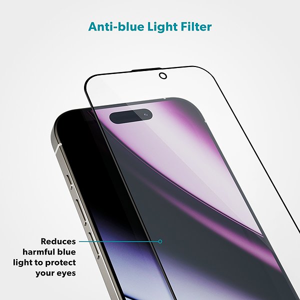 Glass Screen Protector Epico AntiBlue 3D protective glass iPhone 16 Pro Max ...